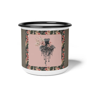 Enamel Mug Dark Wood Queen