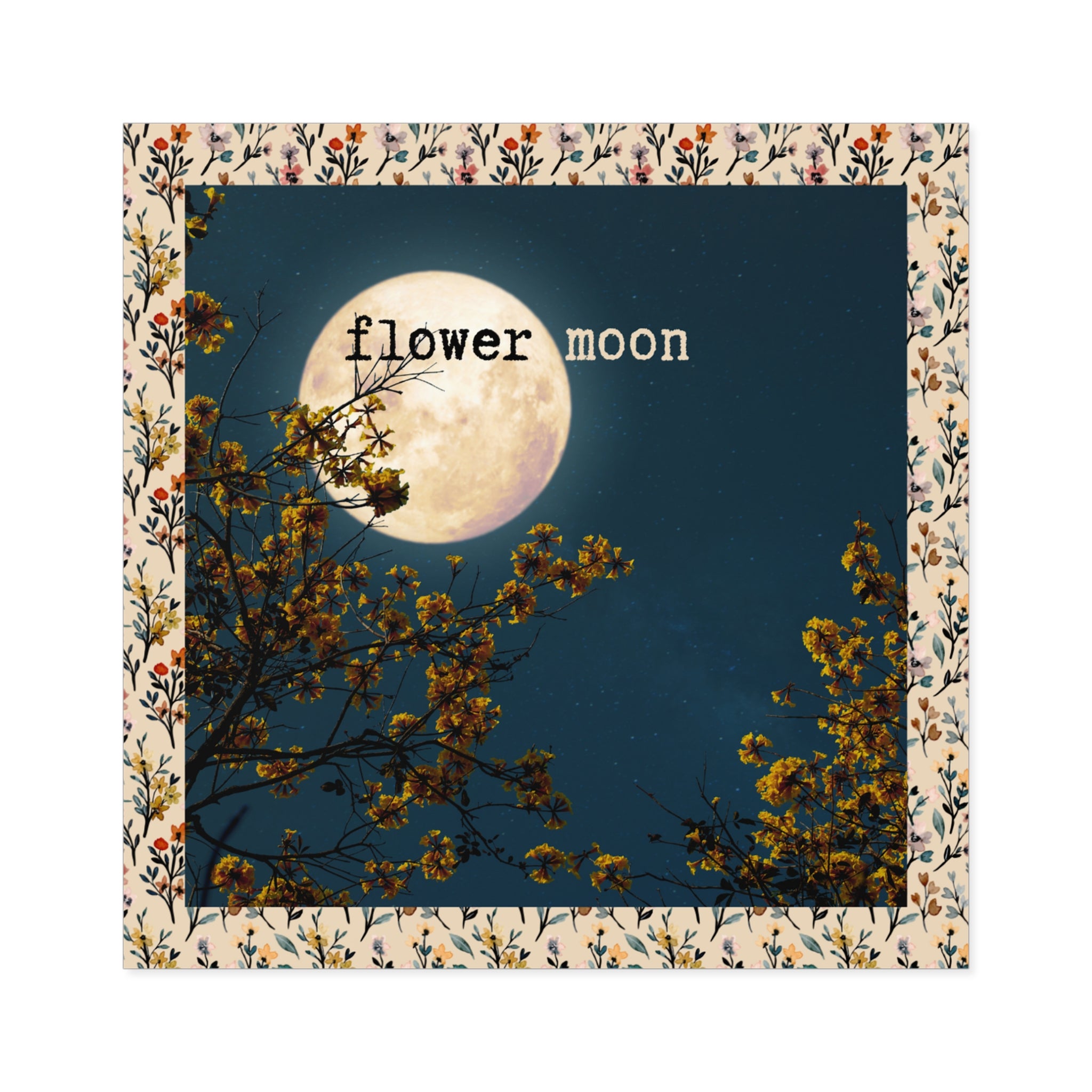 luxe flower moon sticker (shipping price included)