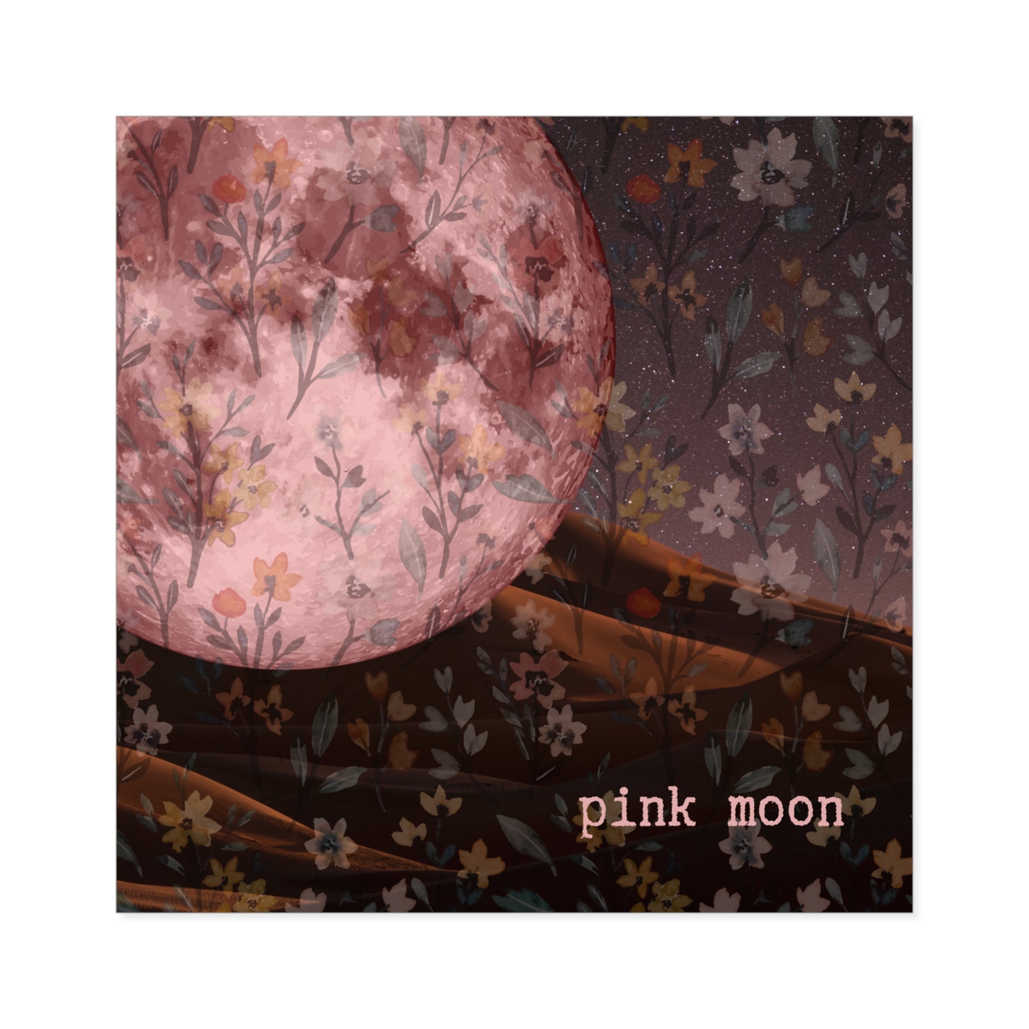 luxe pink moon sticker (shipping price included)