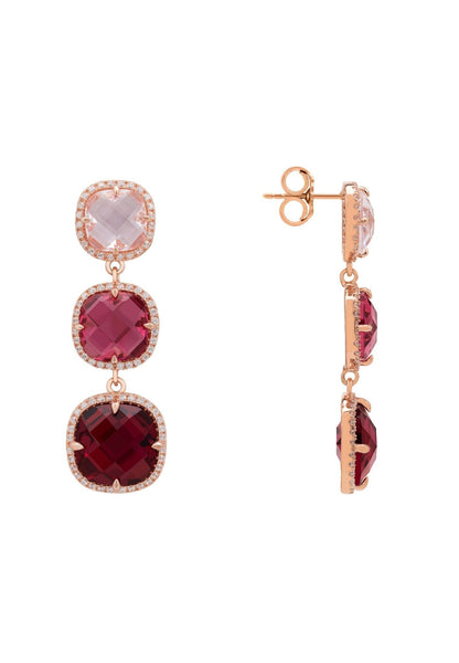 Knightsbridge Earrings Rosegold Pinks (shipping price included)