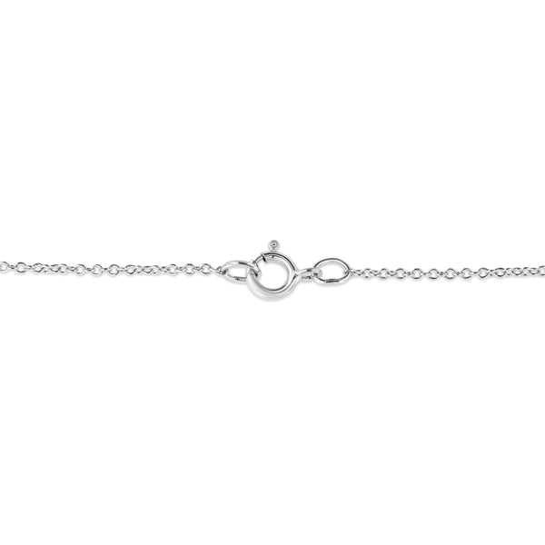 Sterling Silver Pave-Set Diamond Accent Flower 18" Pendant Necklace (shipping price included)