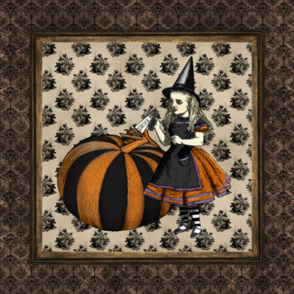 8"x8" Fine Art Print/Alice Pumpkin (shipping price included)