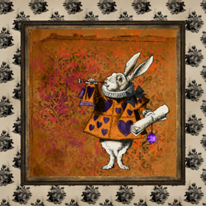 8"x8" Fine Art Print/White Rabbit (shipping price included)