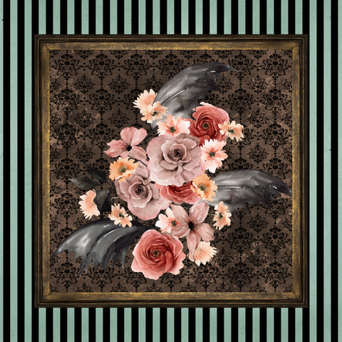 8"x8" Fine Art Print/FloralWings (shipping price included)