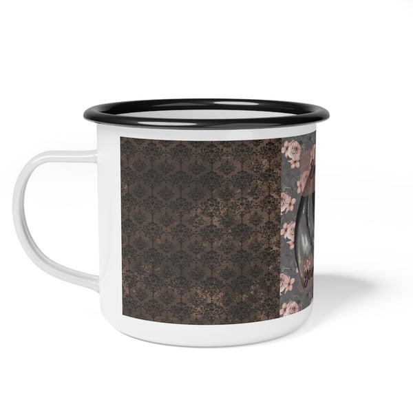 Enamel Mug Dark Wood Shadow