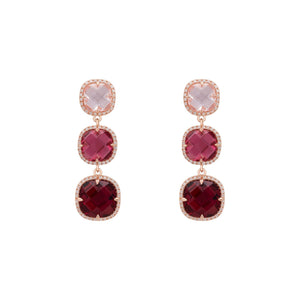 Knightsbridge Earrings Rosegold Pinks (shipping price included)